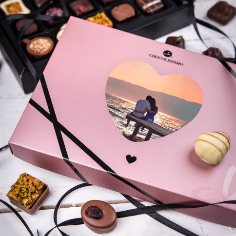 pralines for Valentine Days add yout photo