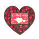 Chocolate heart with raspberries