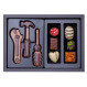 Chocolate tool set and pralines