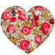 Milk chocolate heart with strawberries