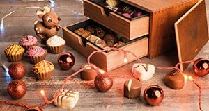 Christmas chocolate pralines